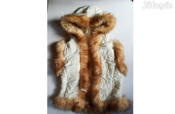 Szőrme galléros női mellény.M-es méretű, új állapotban.Magyar termék