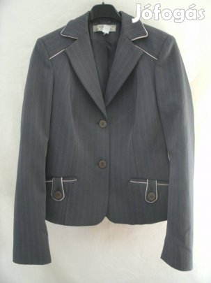 Szöszy fashion 36-os kösztöm szürke vékony rózsaszín csík