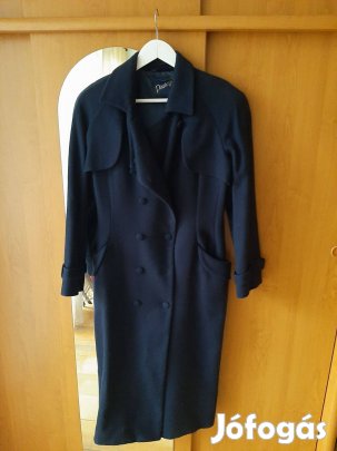 Szövetkabát (sötétkék, hosszú)