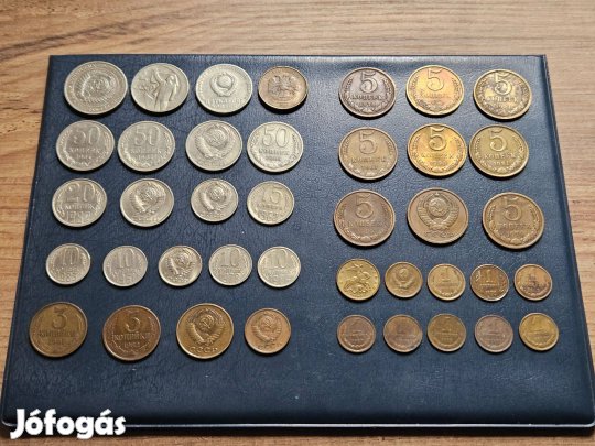 Szovjetunió 1961-2012 rubel kopek kopejka érme csomag lot (40db érme)