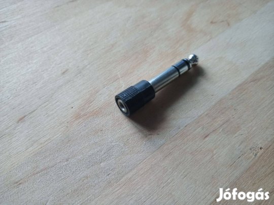 Sztereo átalakító adapter 6,3 mm jack dugó / 3,5 mm aljzat