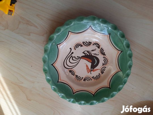 Szücs Imre Tiszafüred kerámia falitál 24 cm átmérővel
