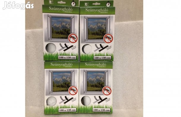 Szúnyogháló ablakra Vágható 100 x 130 cm - fehér 4 darab