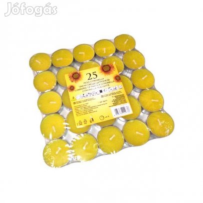 Szúnyogriasztó citronella teamécsesek 25 db, kültéri használatra