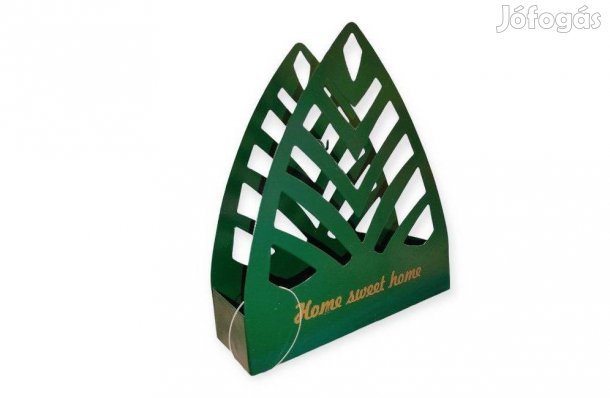 Szúnyogriasztó spiráltartó fém, zöld leveles dizájn, 13,5x4x14 cm