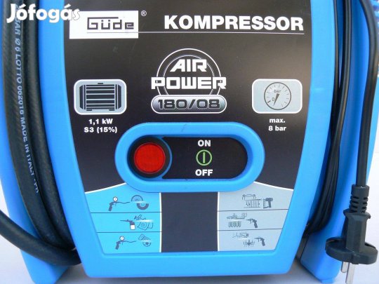 Szuper áron, mini kompresszor egy hengeres, olajmentes 8bar nyomással