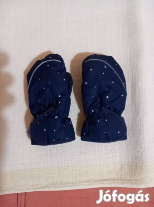 Szuper meleg, téli, egyujjas kesztyű, sötétkék, kb.3-4 évesnek
