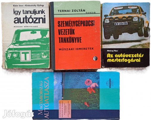 Szuper retro autóvezetés tankönyvek kezdőtől a mesterig 3db