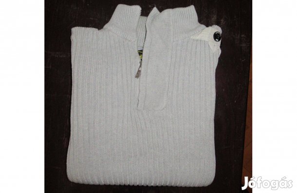 Szürke Crosshatch kötött pulóver S