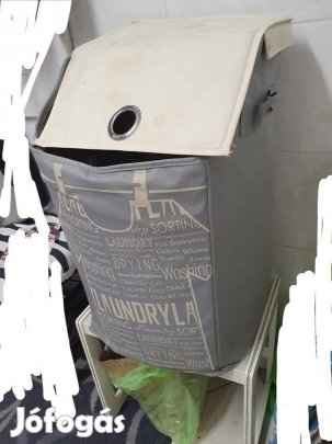 Szürke Laundry vintage szennyes tároló doboz szennyestartó Koszolodot