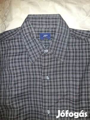 Szürke -fekete kis kockás férfi ing L -es