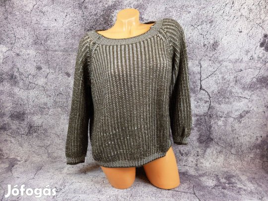 Szürke barna téli női hosszú ujjú pulóver