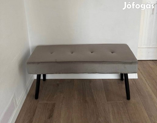 Szürke bársony előszobapad