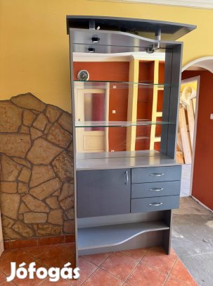 Szürke bárszekrény