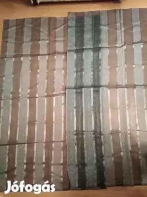 Szürke csíkos anyag 78 x 120 cm 2 db