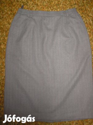 Szürke csíkos szoknya L