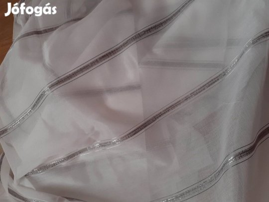 Szürke-ezüst csíkos új sable függöny (12m x 3m)