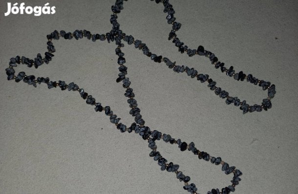 Szürke/fekete ásvány nyaklánc
