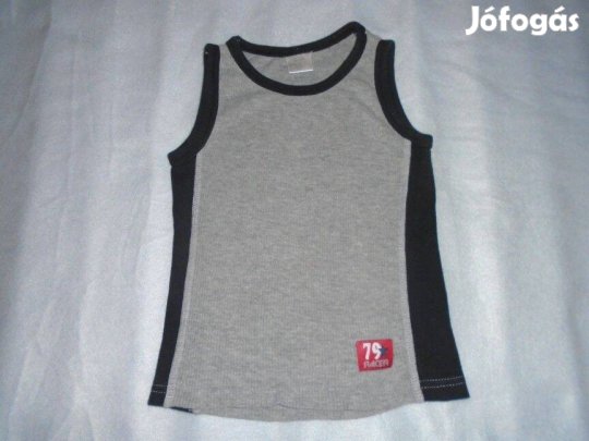 Szürke fekete trikó atléta 2-4 évesre (méret 98 / 104)