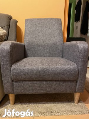Szürke fotel újszerű
