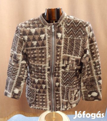 Szürke gyapjú női blézer