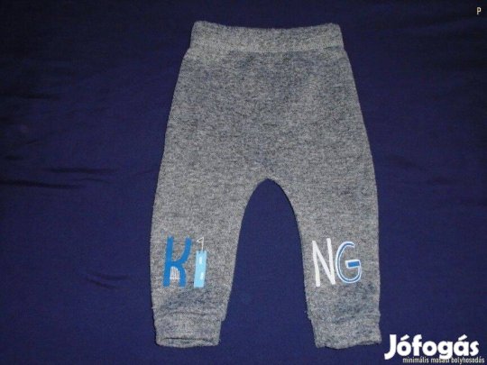 Szürke jogger nadrág 6-9 hó (méret 74)