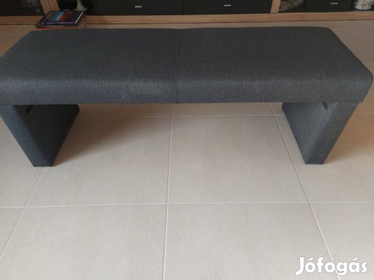Szürke kárpitos pad eladó