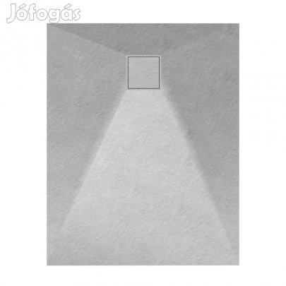 Szürke kőhatású zuhanytálca 80 x 100 cm + ajándék szifonkészlet | Wel