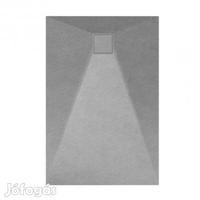 Szürke kőhatású zuhanytálca 80 x 120 cm + ajándék szifonkészlet | Wel