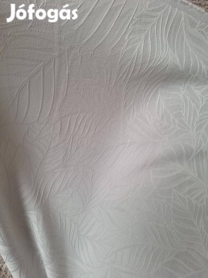 Szürke levélmintás új sötétítő-dekor függöny (12m x 150 cm)