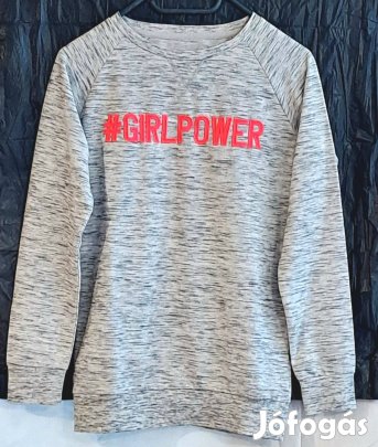 Szürke melírozott lányka felső