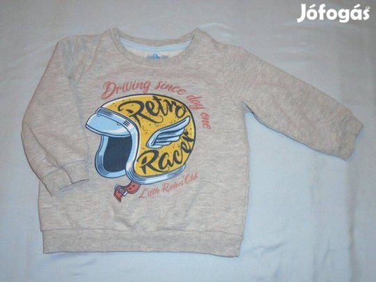 Szürke mintás pulóver 9-12 hó (méret 80)