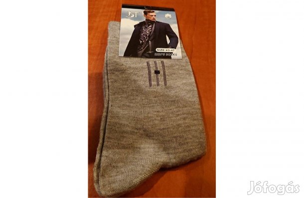 Szürke pamutzokni 43-47 méretben Új! 100% pamut