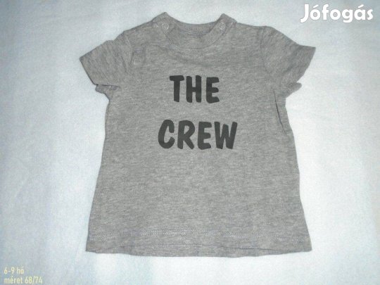Szürke póló 6-9 hó (méret 68 / 74)