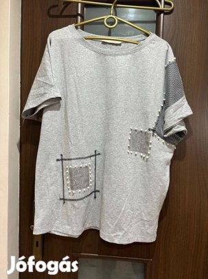 Szürke póló - gyöngyös