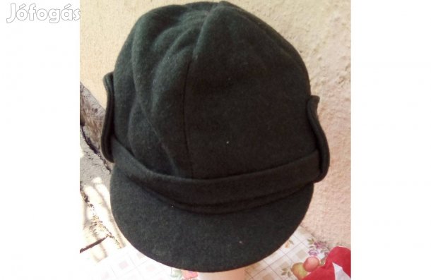 Szürke posztó férfi sapka, újszerű állapotban 56-os méret
