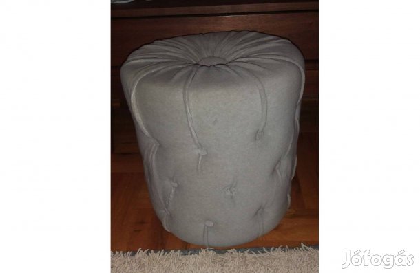 Szürke puff , ülőke , lábtartó