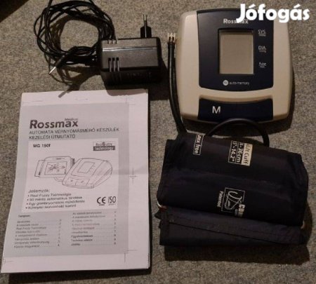 Szürke/s.kék Rossmax felkaros automata vérnyomásmérő eladó