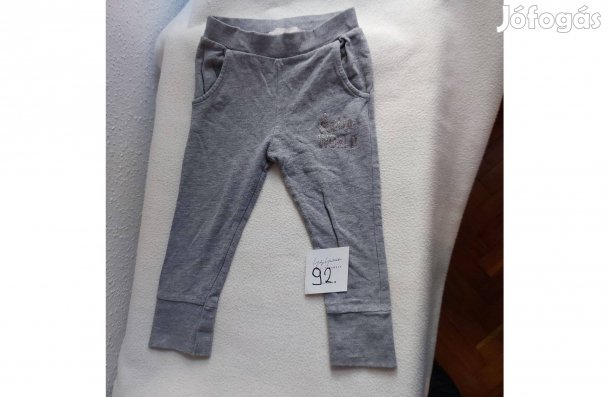 Szürke szabadidő nadrág kislánynak, 92-es méretű