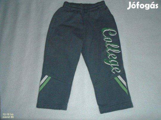 Szürke szabadidőnadrág 12-18 hó (méret 86) szürke nadrág