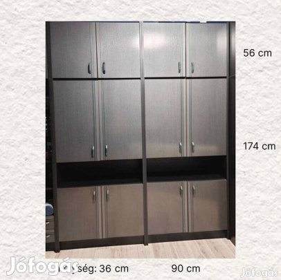 Szürke szekrénysor