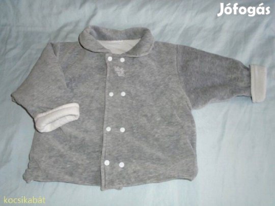 Szürke színű kocsikabát 9-12 hó (méret 74 / 80)