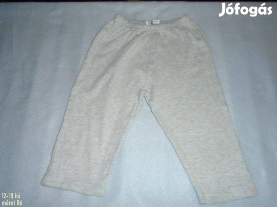 Szürke színű pamut nadrág 12-18 hó (méret 86) nadrág