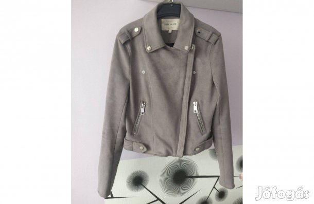 Szürkés velúr dzseki