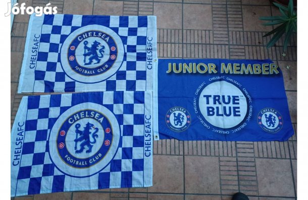 Szurkolói foci zászló Chelsea zászló 3db