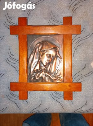 Szűz Mária réz dombormű