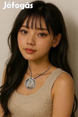 Szűzmária és a gyermek. Kétoldalán garvírozott nyírfa medál