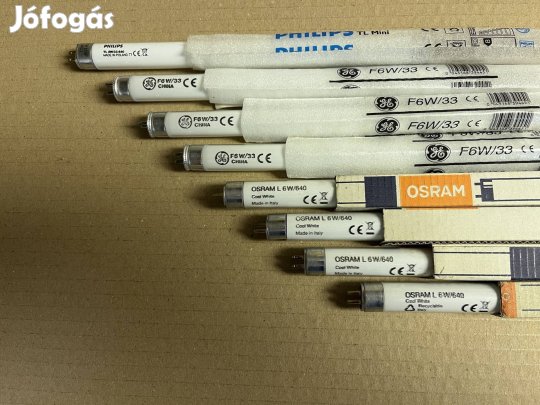 T5 6W fénycső, Osram L6W/640, GE F6W/33