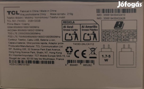 TCL 501  2/32 vadonatúj okostelefon 