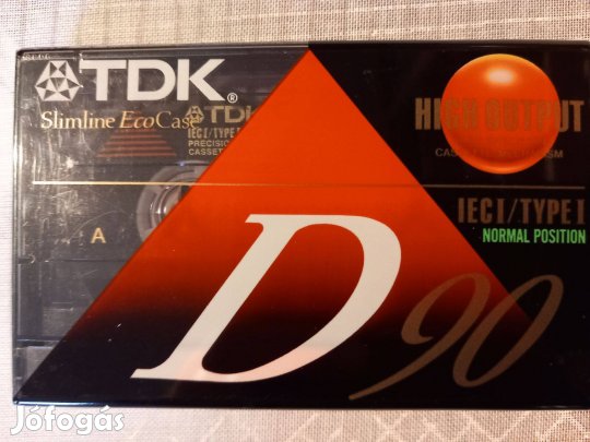 TDK D 90 (1992) új, lezárt magnókazetta